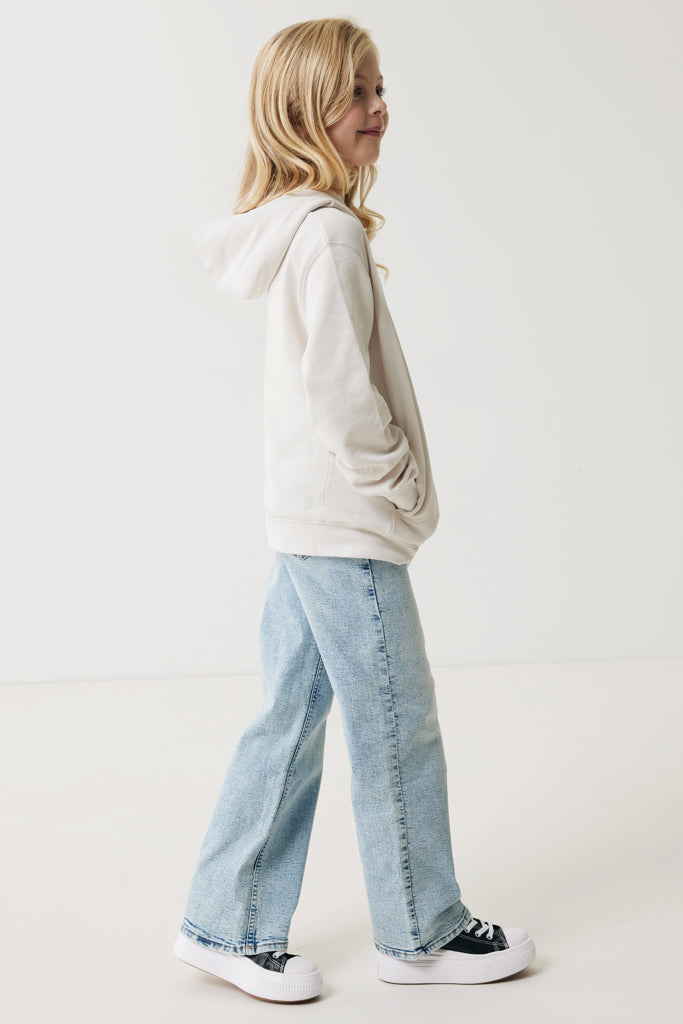 IQONIQ Yengo kids recycled cotton hoodie with sidepockets - Ivory White
