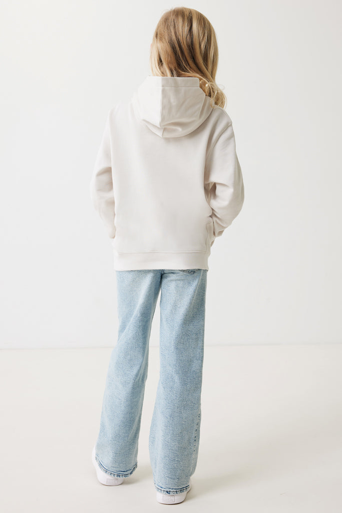 IQONIQ Yengo kids recycled cotton hoodie with sidepockets - Ivory White