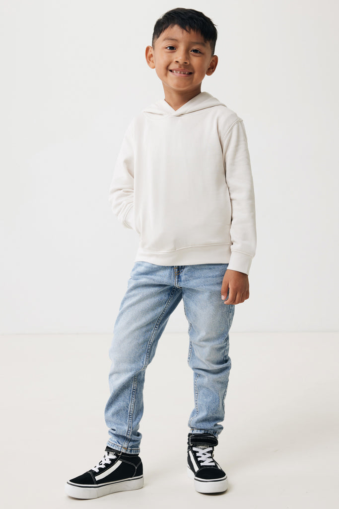 IQONIQ Yengo kids recycled cotton hoodie with sidepockets - Ivory White