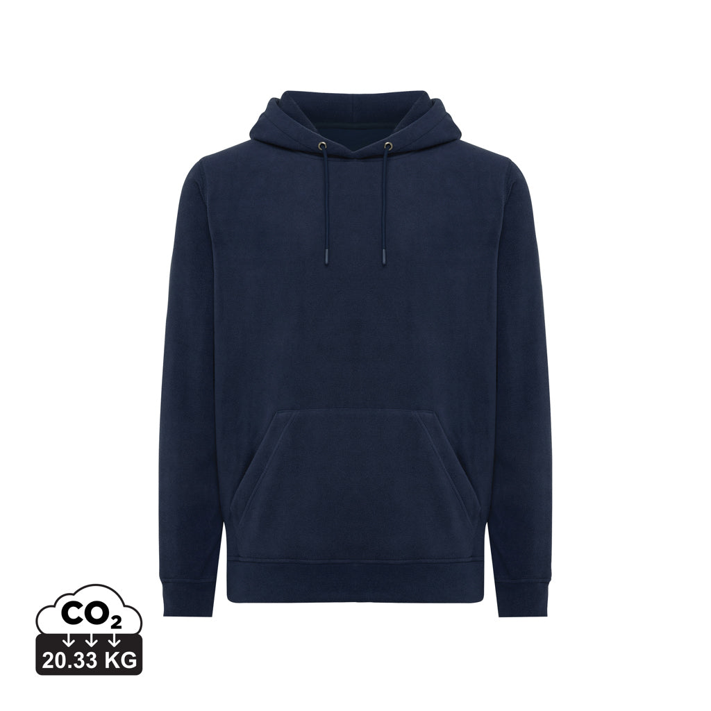 IQONIQ Trivor recycled polyester microfleece hoodie - Navy