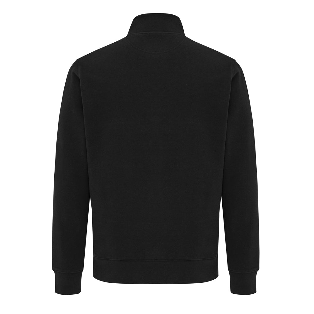 IQONIQ Elgon recycled cotton quarter zip sweater - Black