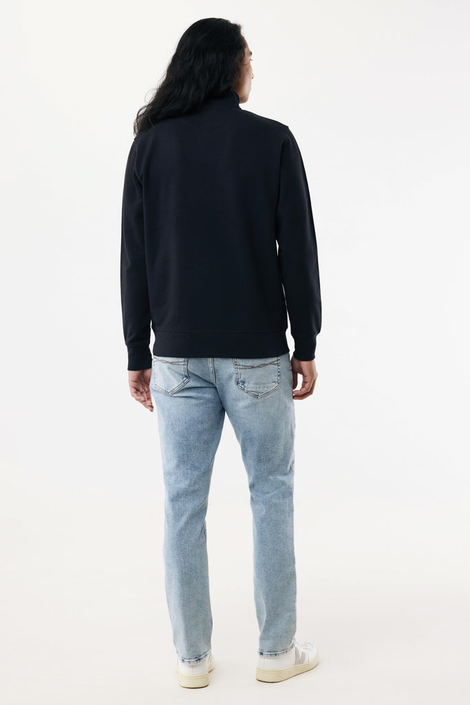 IQONIQ Elgon recycled cotton quarter zip sweater - Black