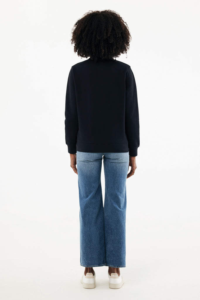 IQONIQ Elgon recycled cotton quarter zip sweater - Black
