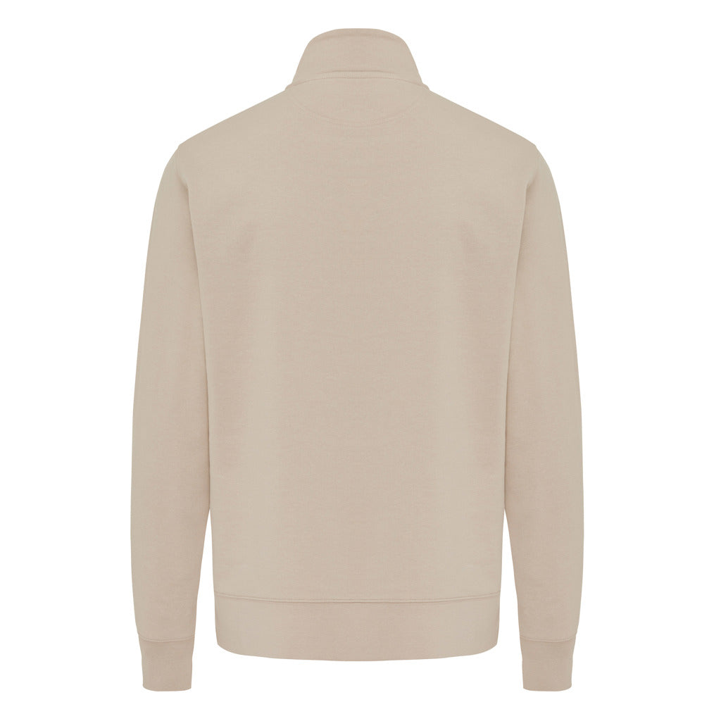 IQONIQ Elgon recycled cotton quarter zip sweater - Desert