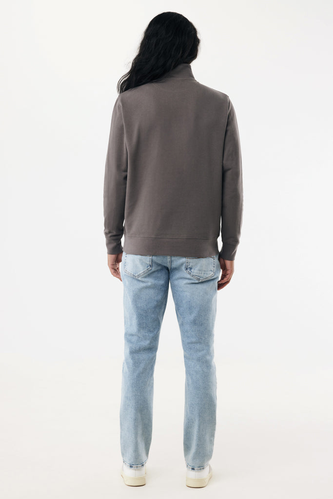 IQONIQ Elgon recycled cotton quarter zip sweater - Anthracite
