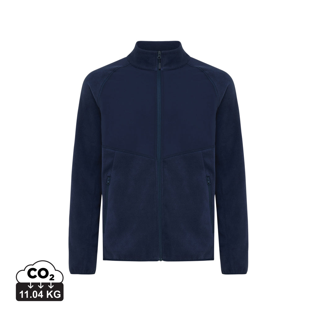 IQONIQ Talung recycled polyester microfleece zip through - Navy