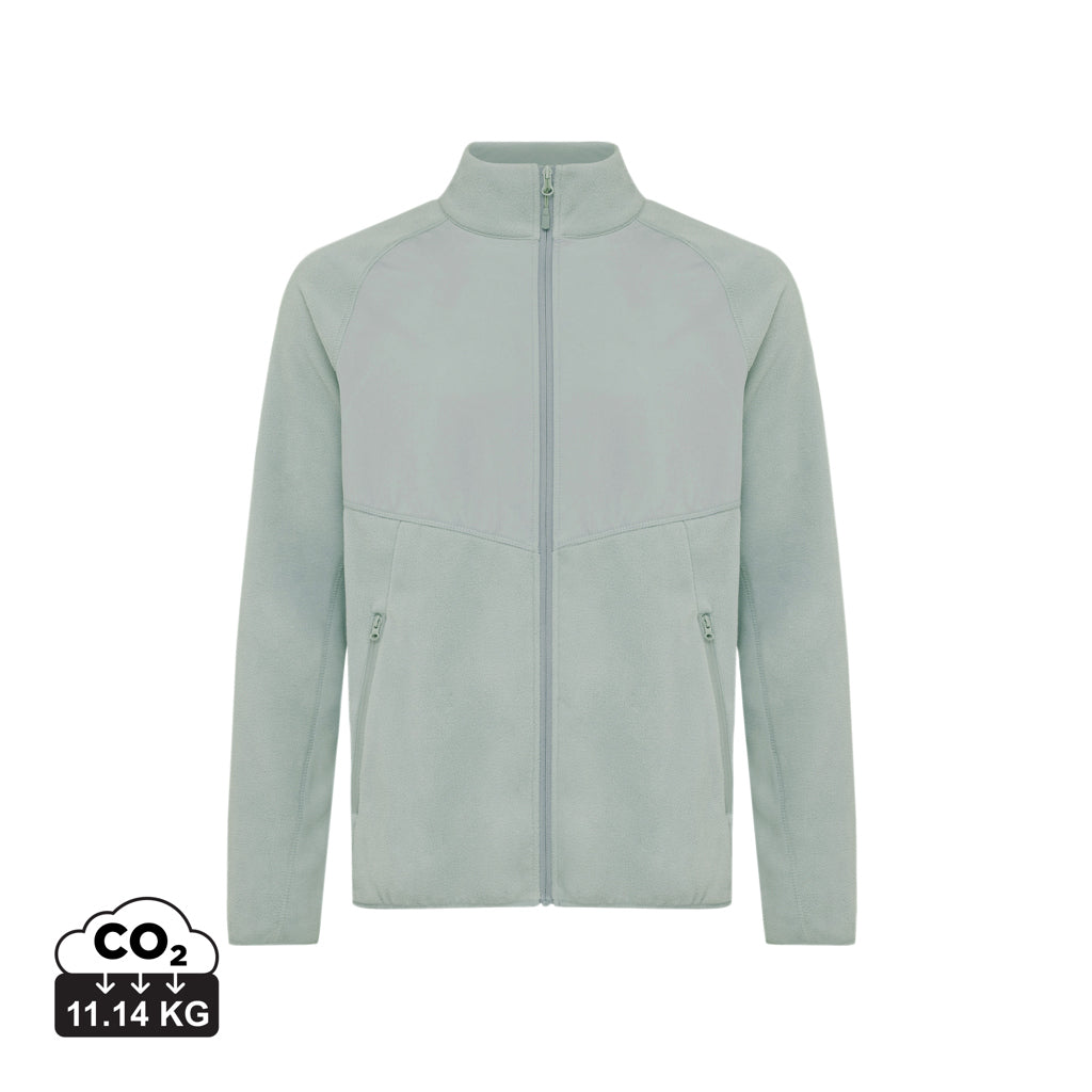 IQONIQ Talung recycled polyester microfleece zip through - Iceberg Green