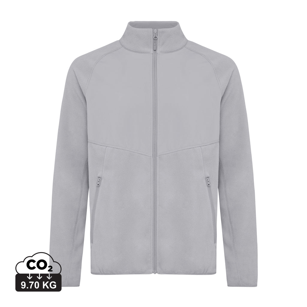 IQONIQ Talung recycled polyester microfleece zip through - Storm Grey