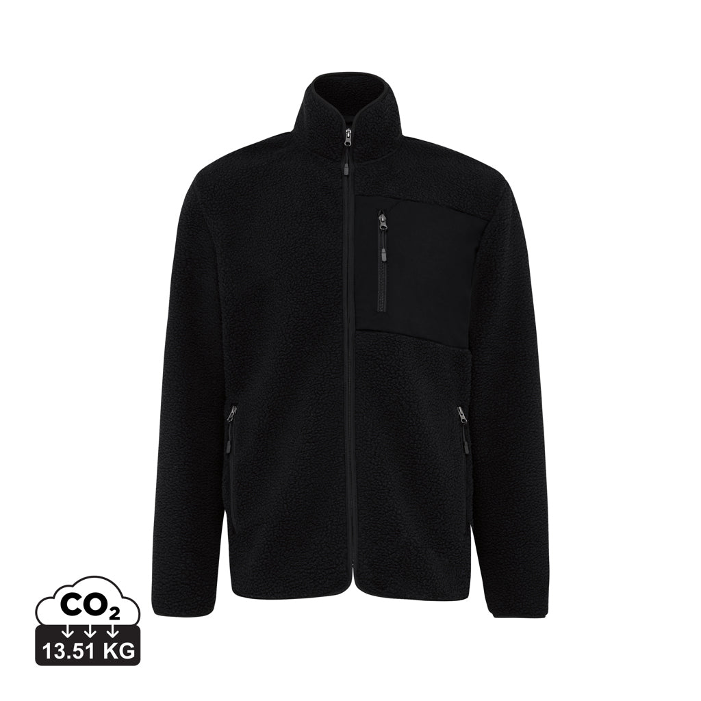 IQONIQ Diran recycled polyester pile fleece jacket - Black