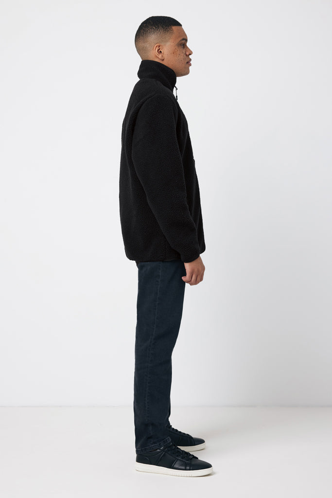 IQONIQ Diran recycled polyester pile fleece jacket - Black