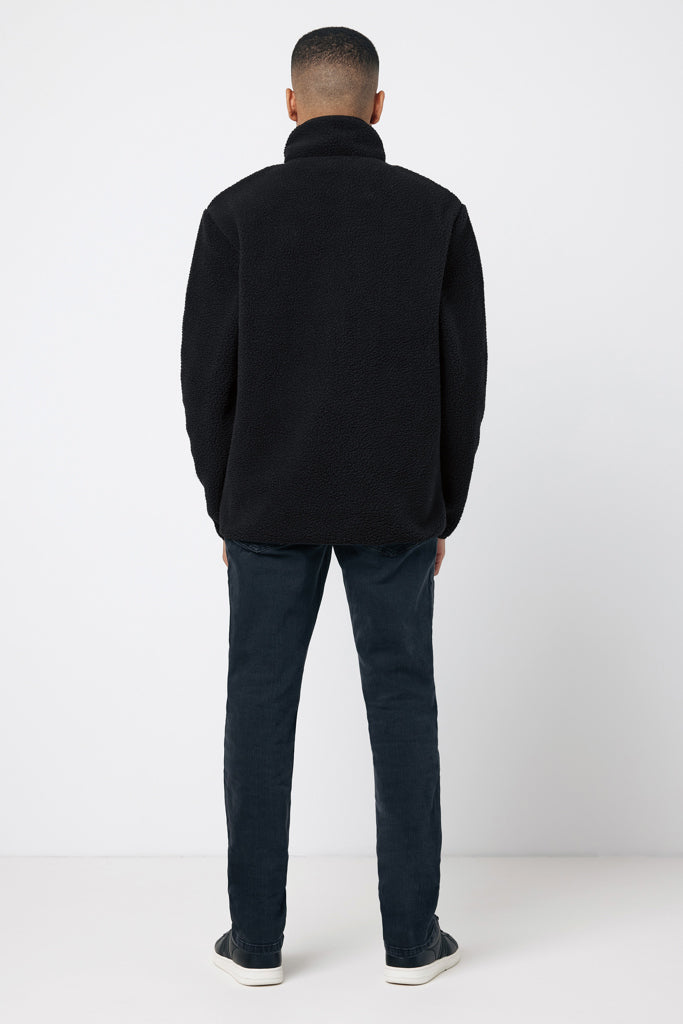 IQONIQ Diran recycled polyester pile fleece jacket - Black