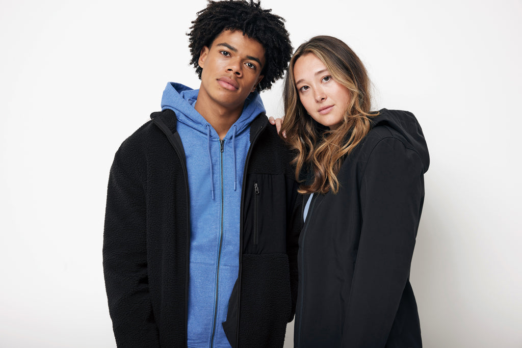 IQONIQ Diran recycled polyester pile fleece jacket - Black