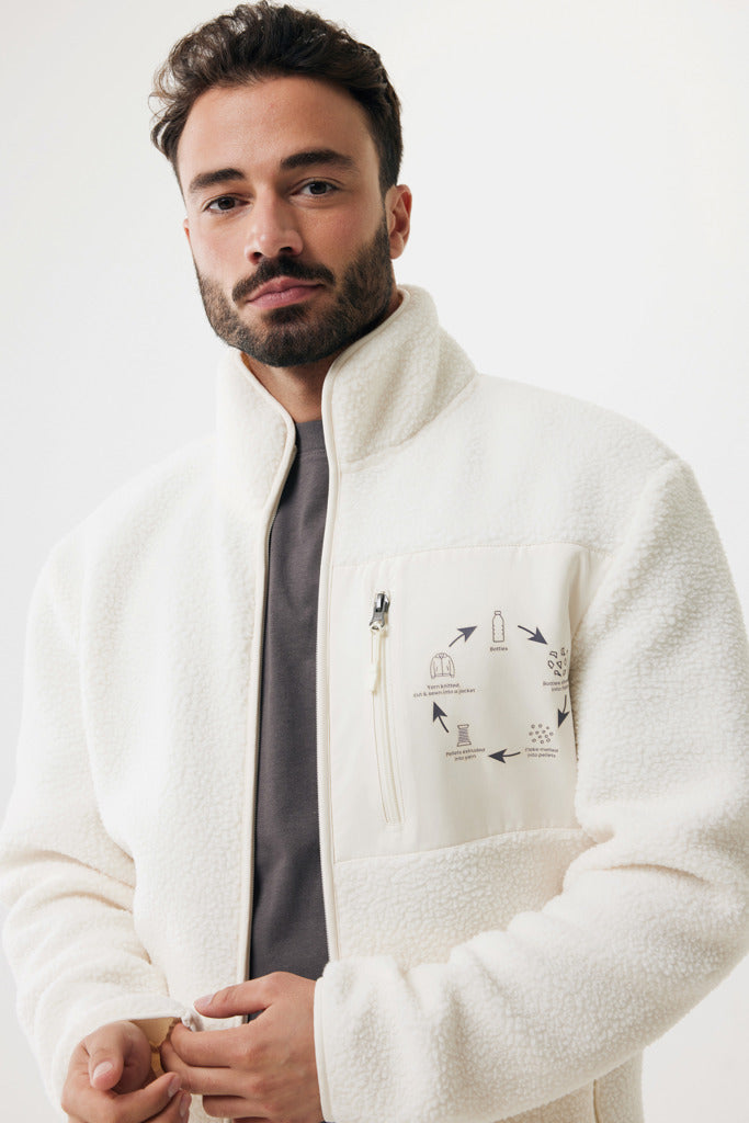 IQONIQ Diran recycled polyester pile fleece jacket - Natural