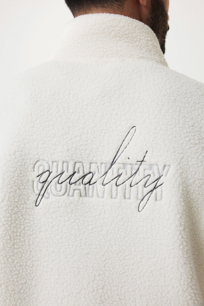 IQONIQ Diran recycled polyester pile fleece jacket - Natural