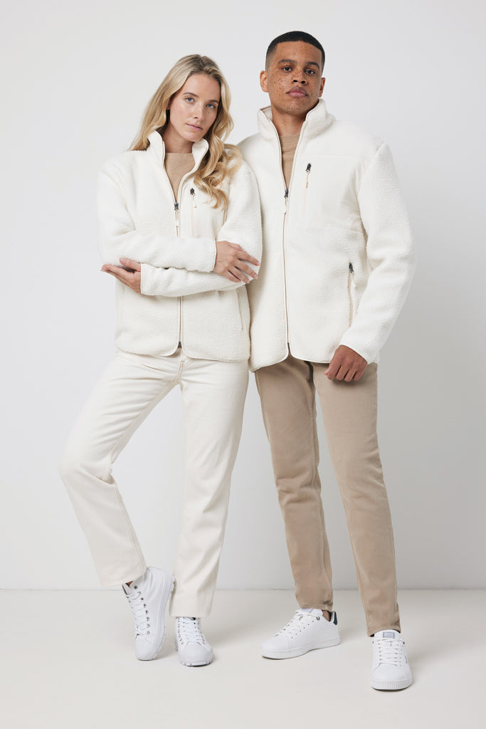 IQONIQ Diran recycled polyester pile fleece jacket - Natural
