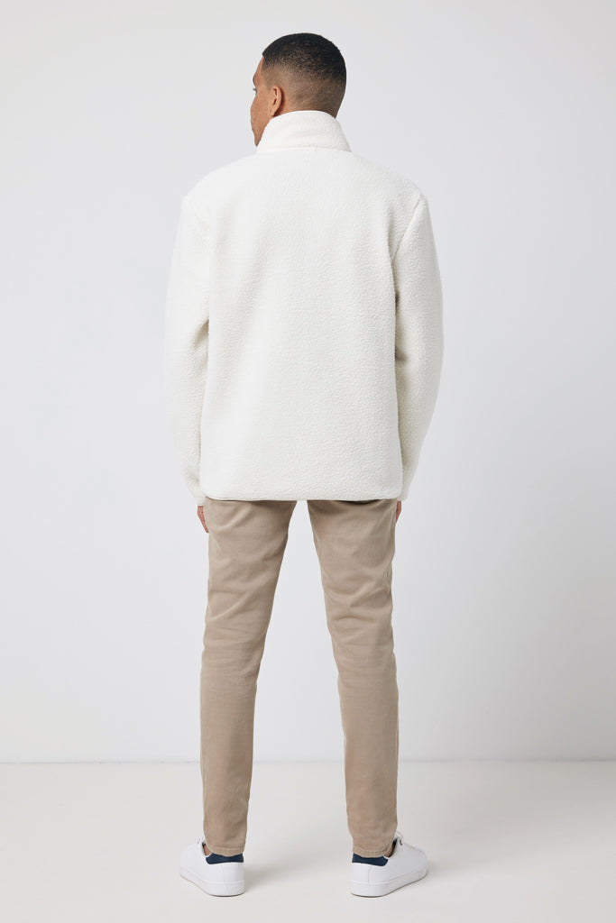 IQONIQ Diran recycled polyester pile fleece jacket - Natural