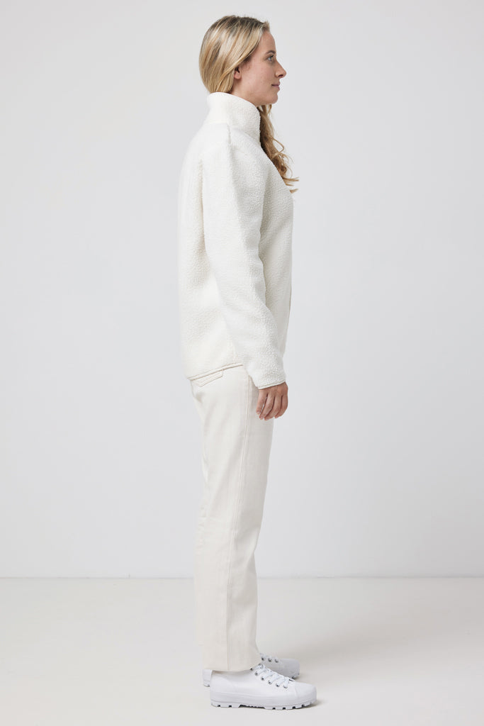 IQONIQ Diran recycled polyester pile fleece jacket - Natural