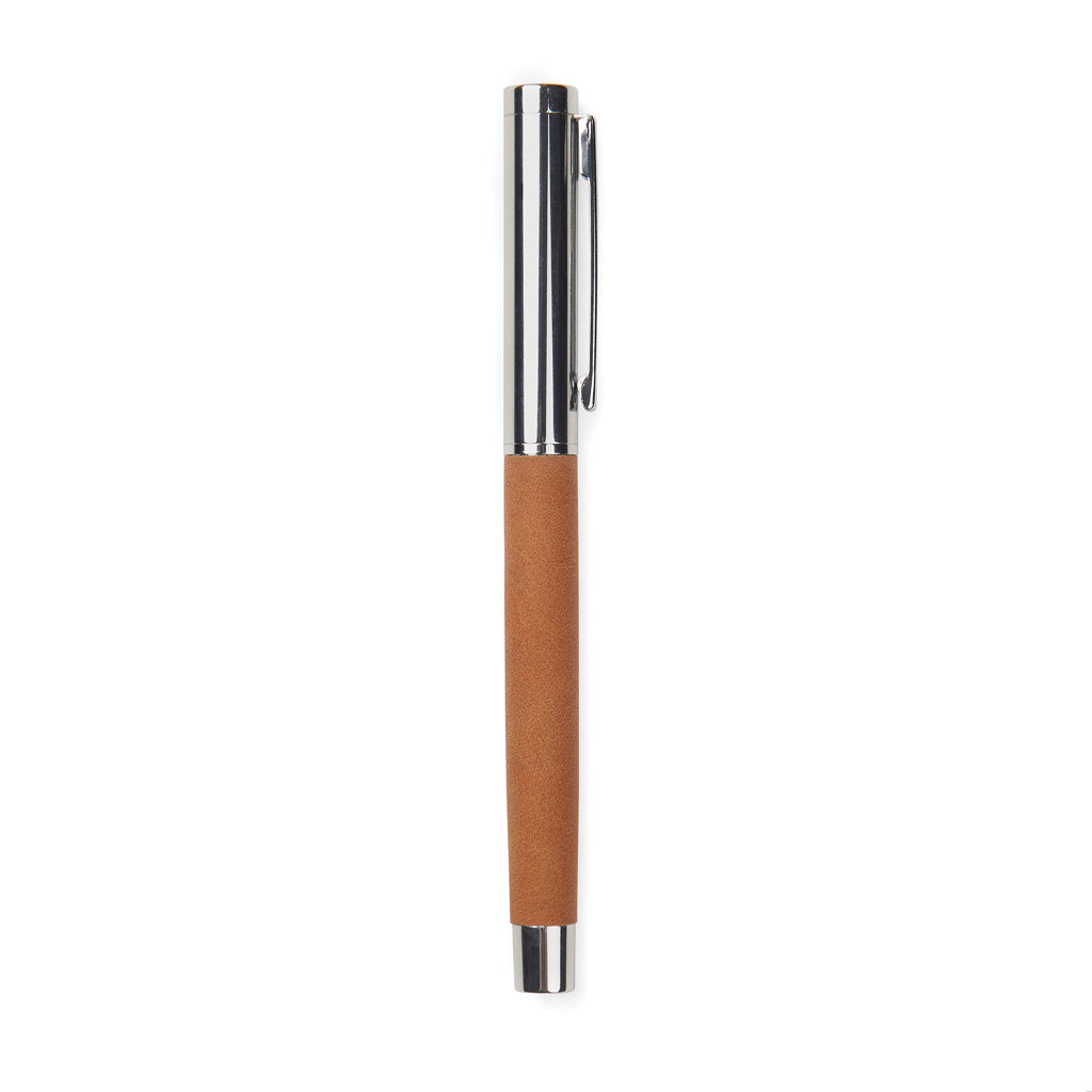 VINGA Bosler RCS recycled SS pen - Brown