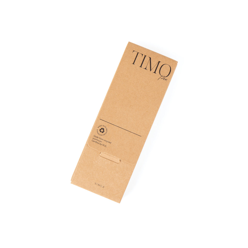 VINGA Timo RCS recycled aluminium pen - Black