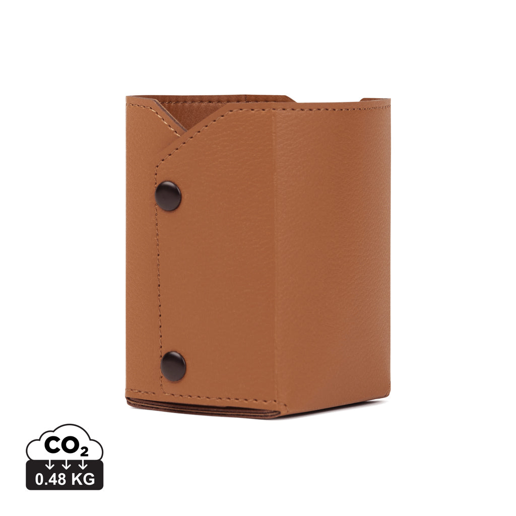 VINGA Timo PU RCS RPET pen holder - Brown