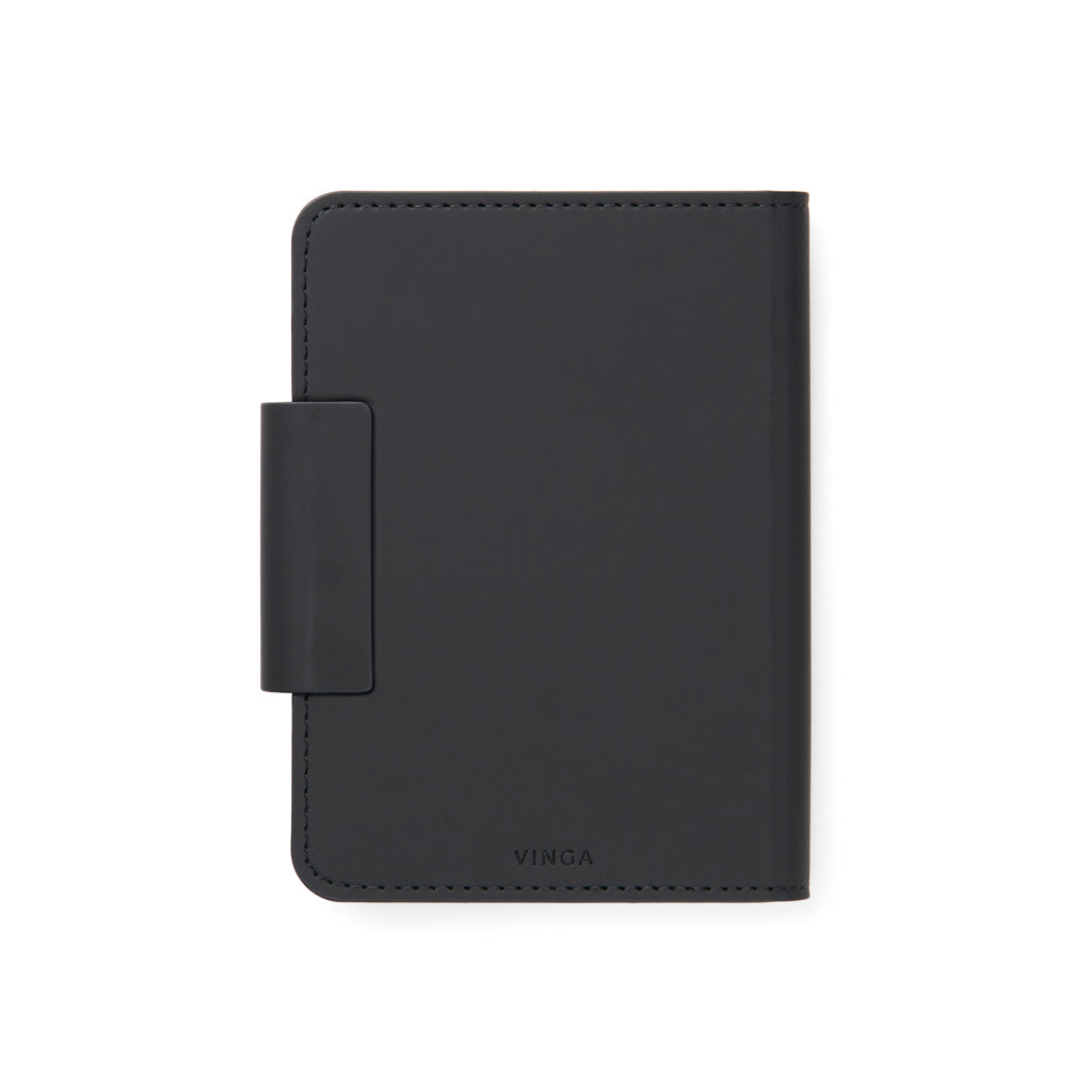 VINGA Baltimore RCS Passport Cover With Finder Dual - Black