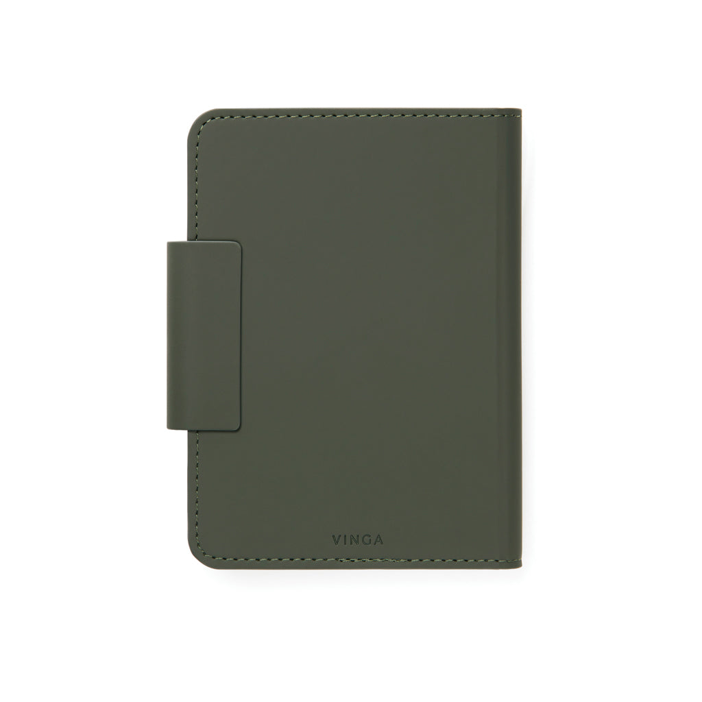 VINGA Baltimore RCS Passport Cover With Finder Dual - Green
