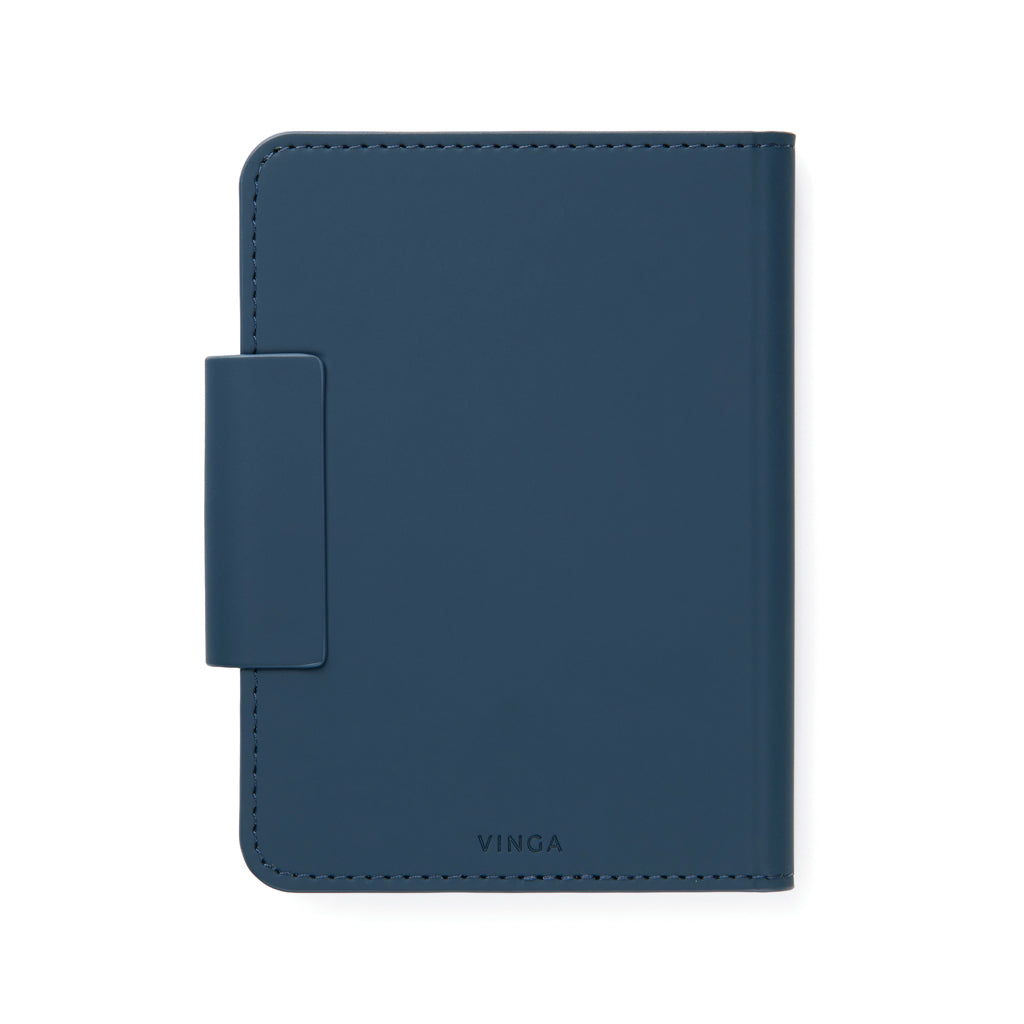 VINGA Baltimore RCS Passport Cover With Finder Dual - Navy