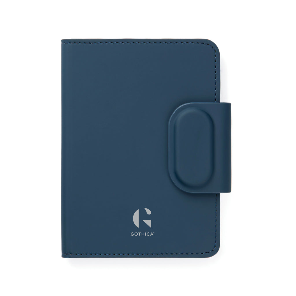 VINGA Baltimore RCS Passport Cover With Finder Dual - Navy