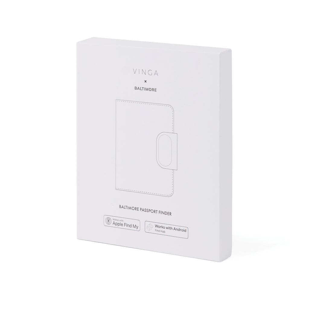 VINGA Baltimore RCS Passport Cover With Finder Dual - Navy
