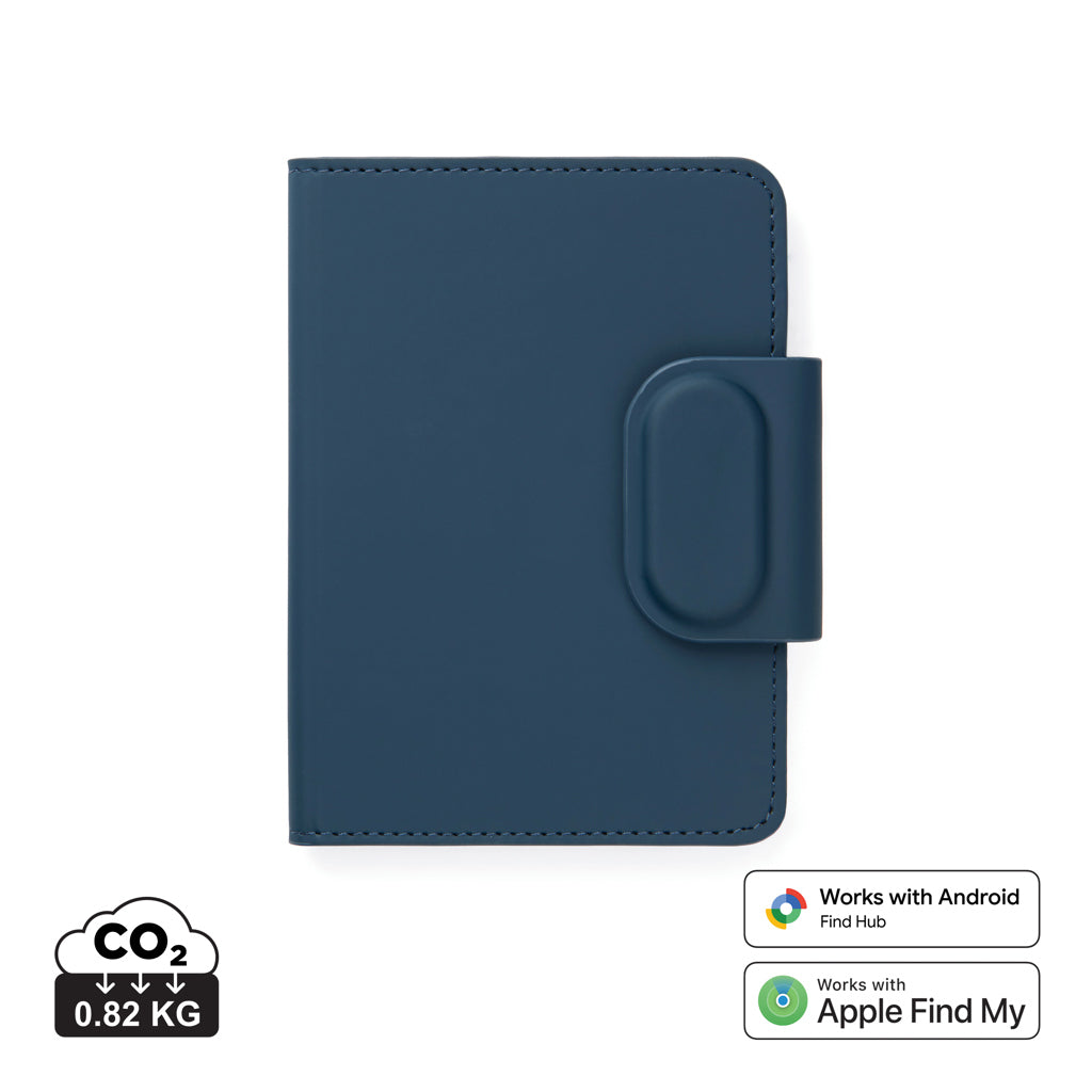 VINGA Baltimore RCS Passport Cover With Finder Dual - Navy