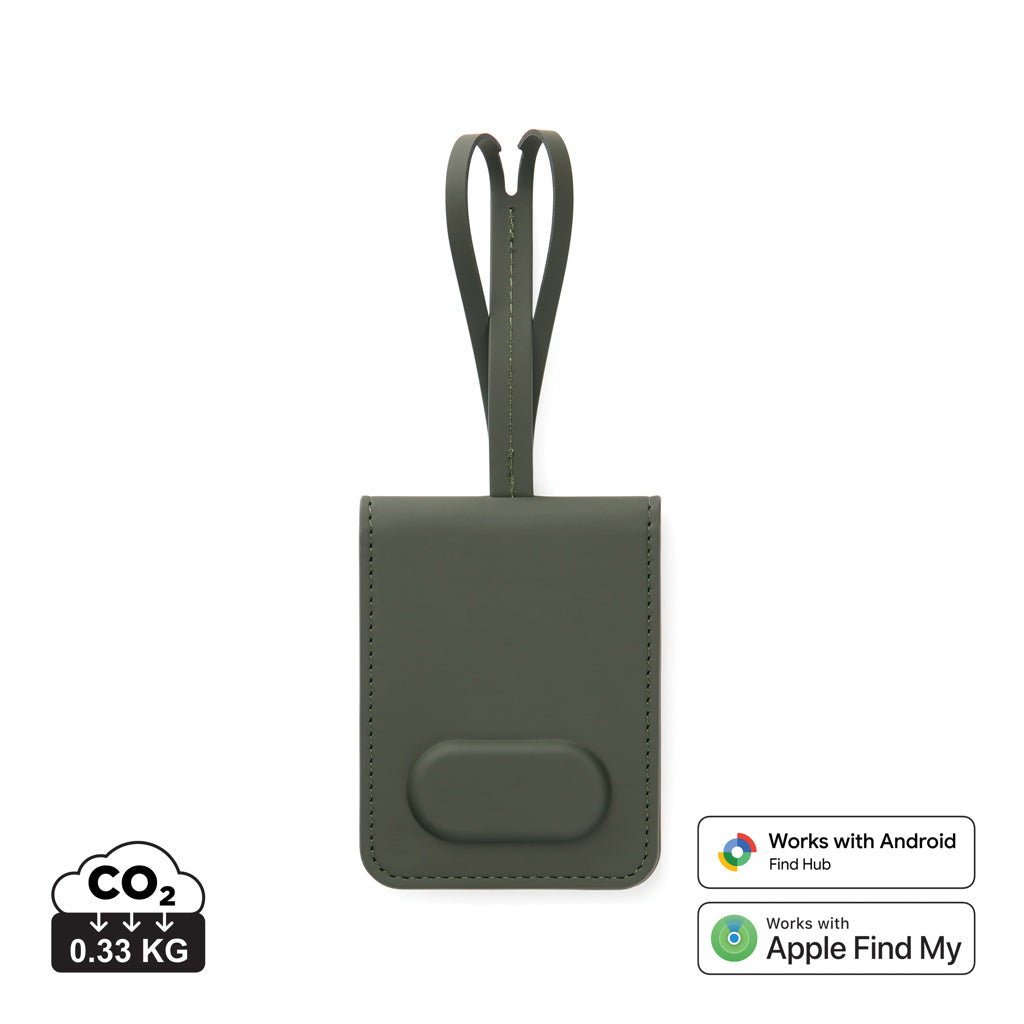 VINGA Baltimore RCS Luggage Tag With Finder Dual - Green