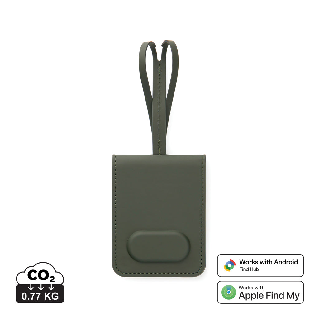 VINGA Baltimore RCS Luggage Tag With Finder Dual - Green