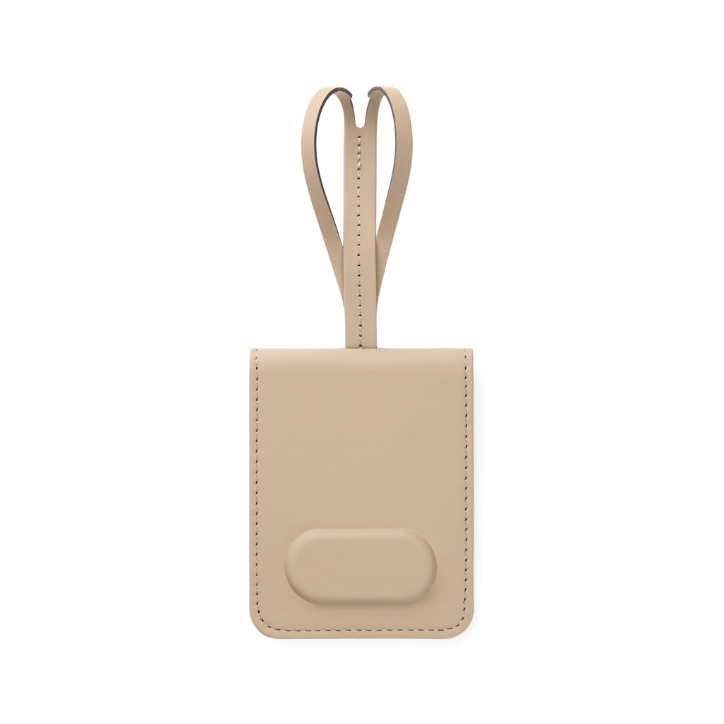 VINGA Baltimore RCS Luggage Tag With Finder Dual - Greige