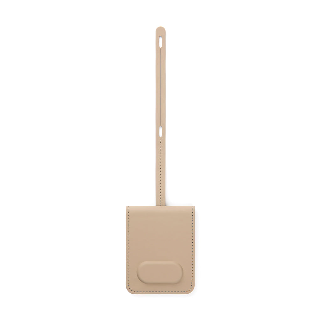 VINGA Baltimore RCS Luggage Tag With Finder Dual - Greige