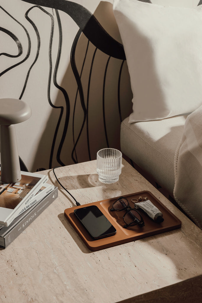 VINGA Timo RCS desk charger and accessory tray - Brown