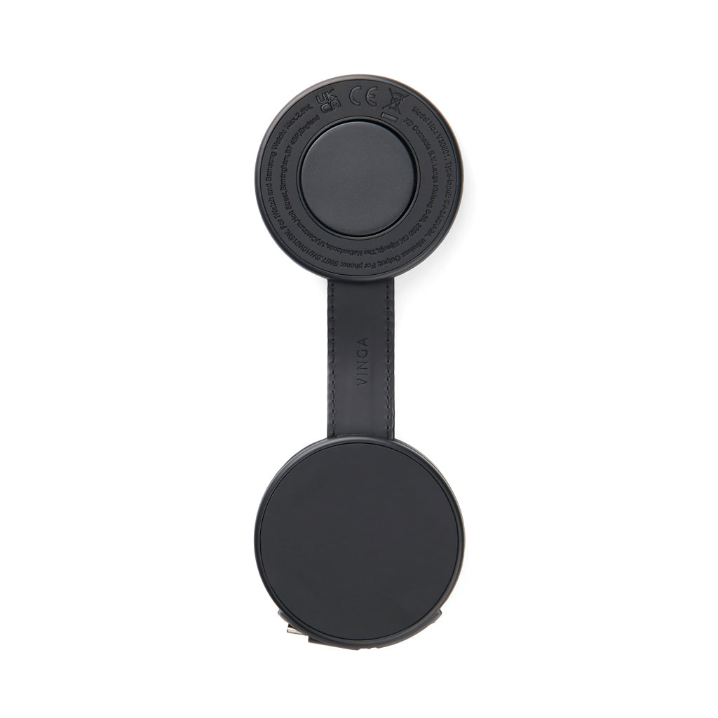 VINGA Baltimore RCS 2-in-1 Wireless 15W Travel Charger - Black
