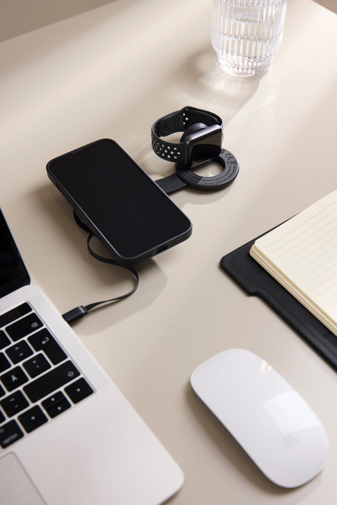 VINGA Baltimore RCS 2-in-1 Wireless 15W Travel Charger - Black