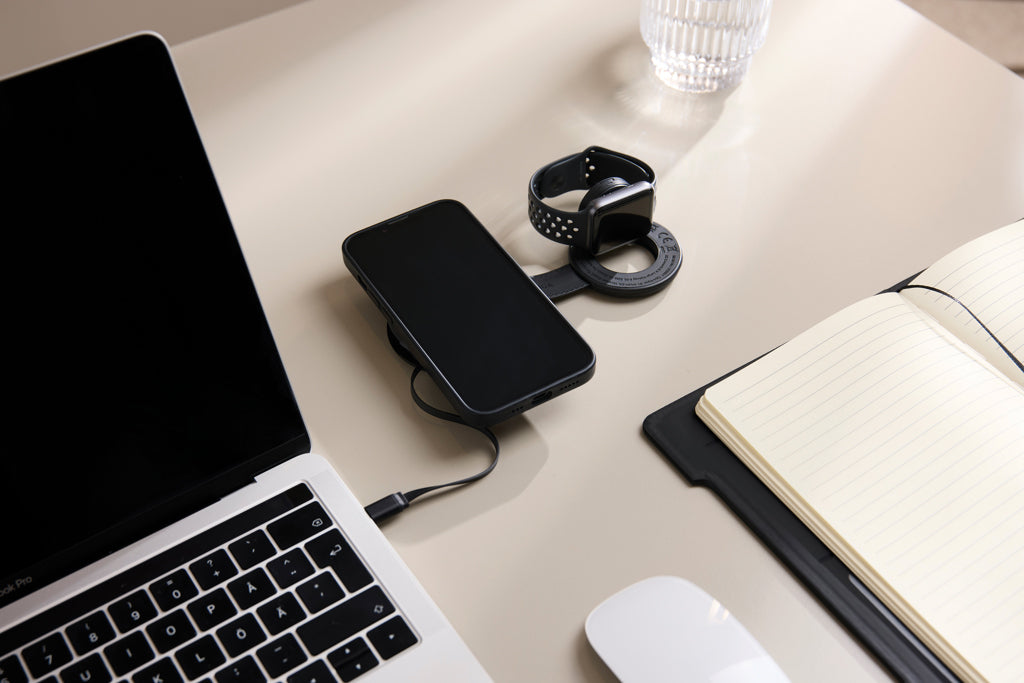 VINGA Baltimore RCS 2-in-1 Wireless 15W Travel Charger - Black