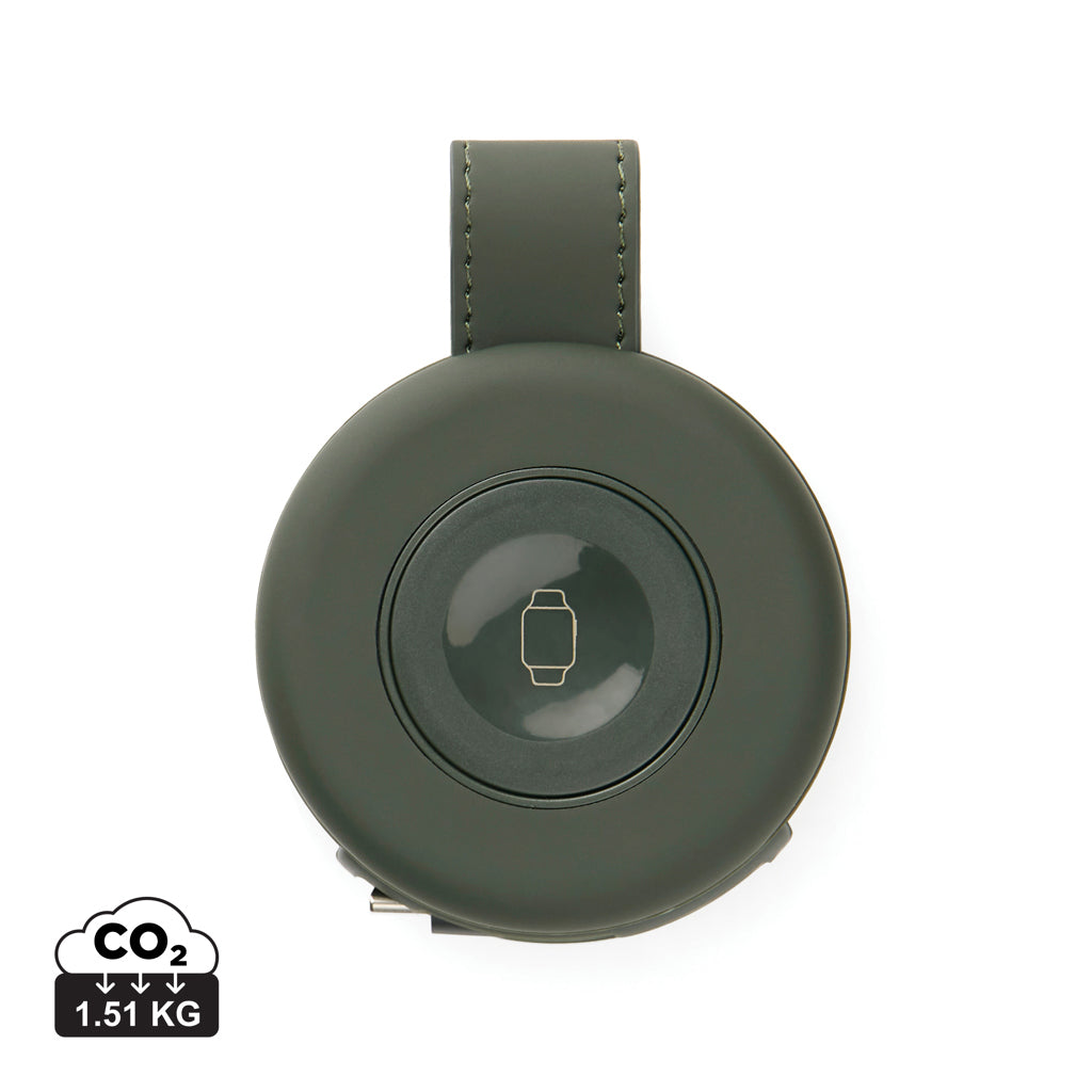 VINGA Baltimore RCS 2-in-1 Wireless 15W Travel Charger - Green