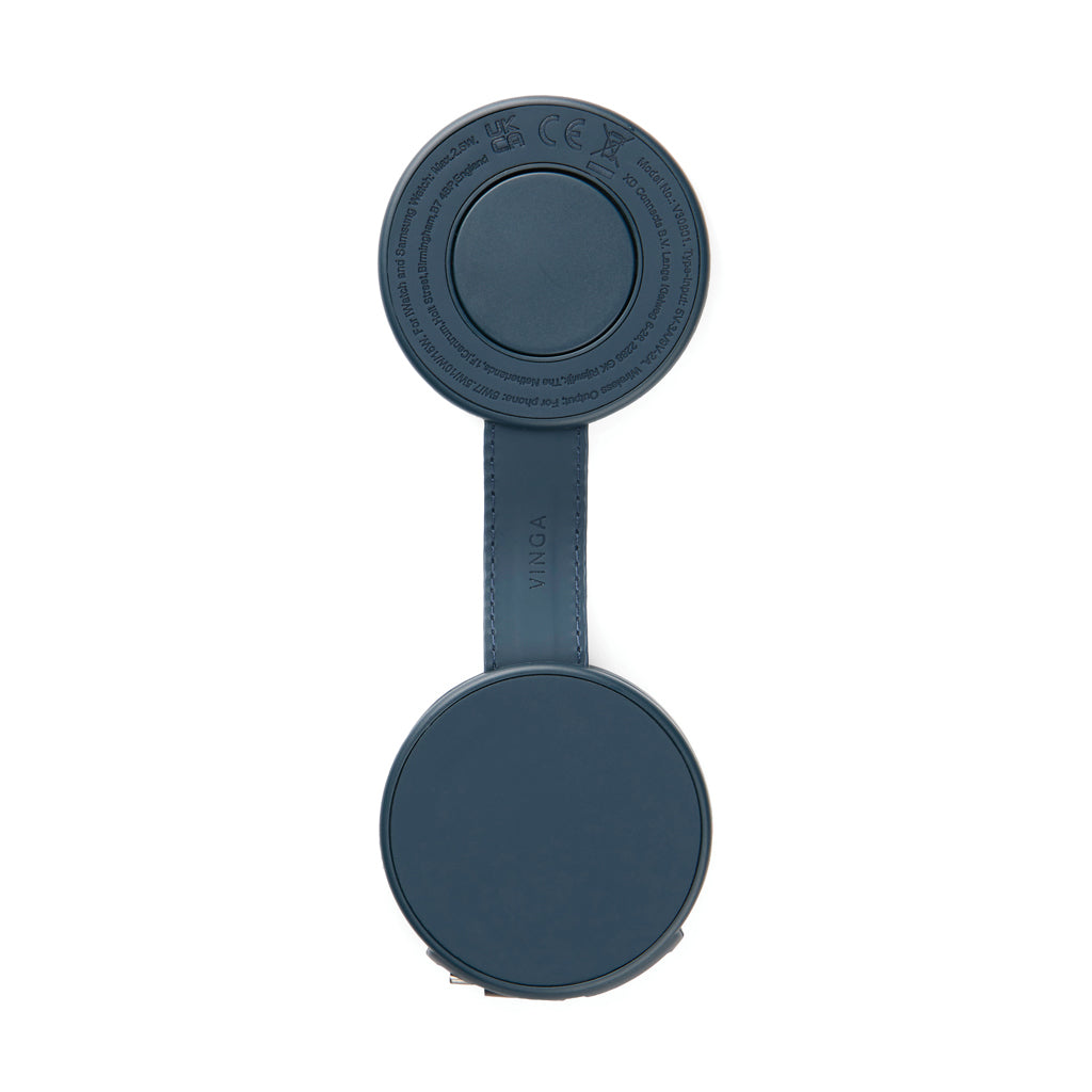 VINGA Baltimore RCS 2-in-1 Wireless 15W Travel Charger - Navy