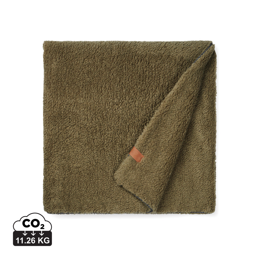 VINGA Maine GRS recycled double pile blanket - Green