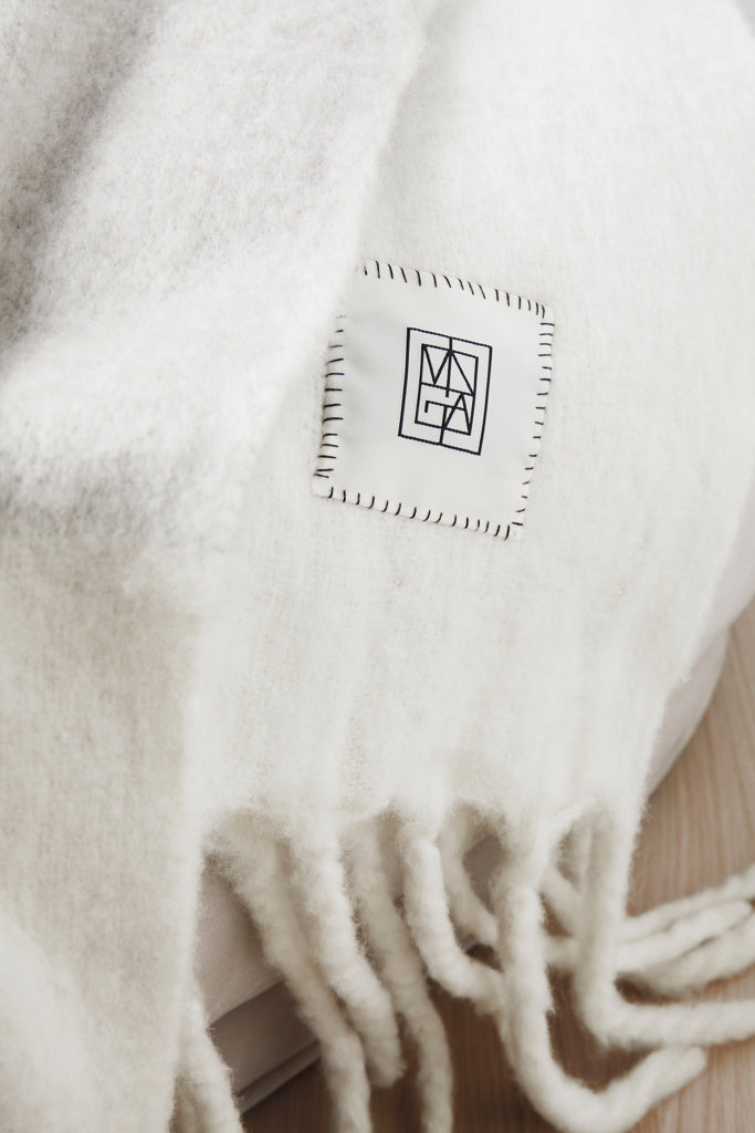 Vinga Saletto wool blend blanket - Beige