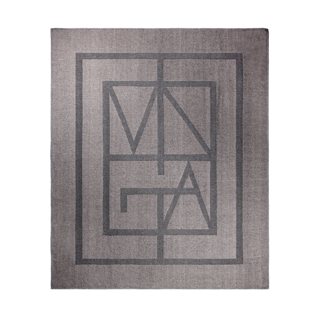VINGA Monogram GRS blanket - Grey