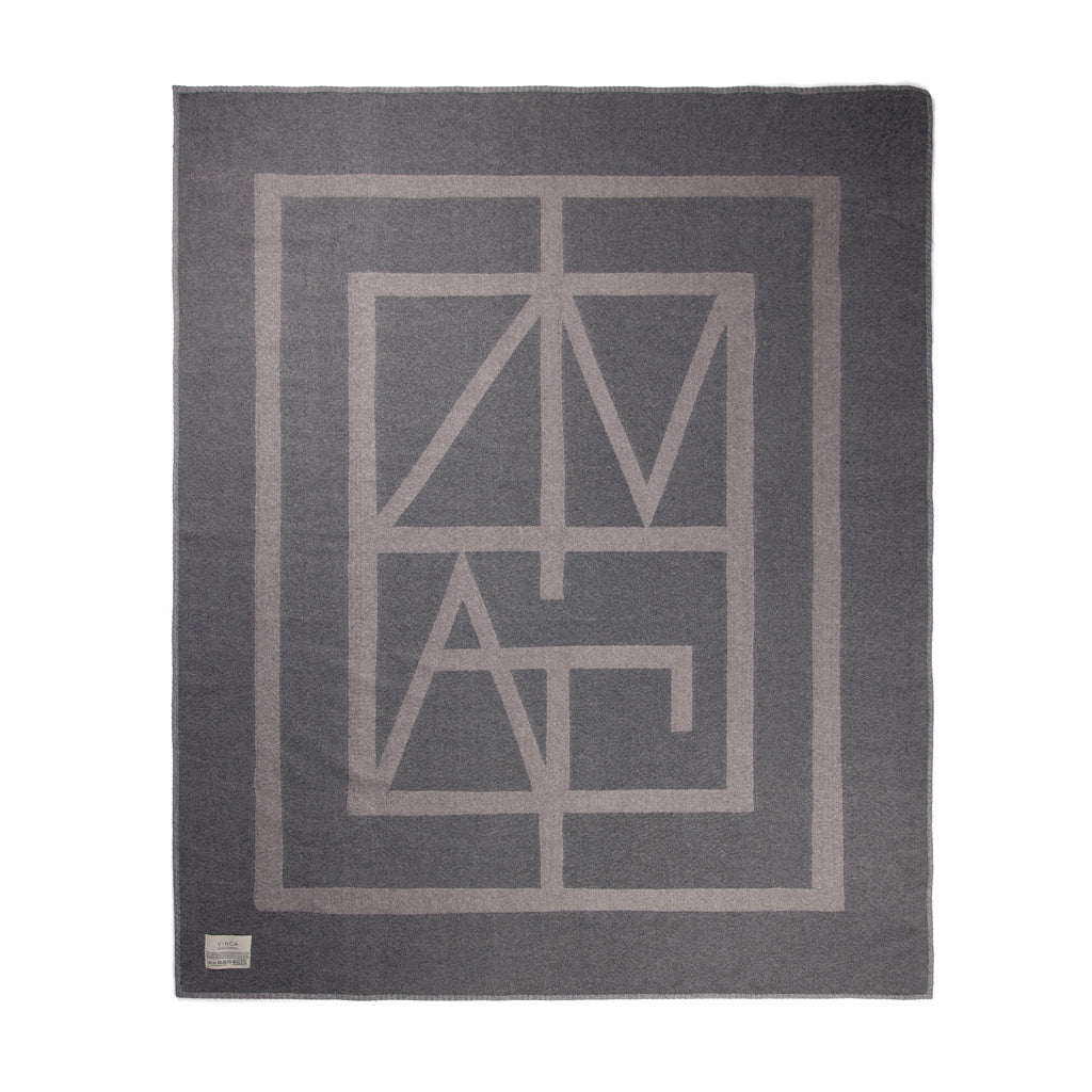 VINGA Monogram GRS blanket - Grey