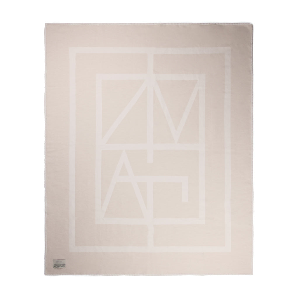 VINGA Monogram GRS blanket - Off White