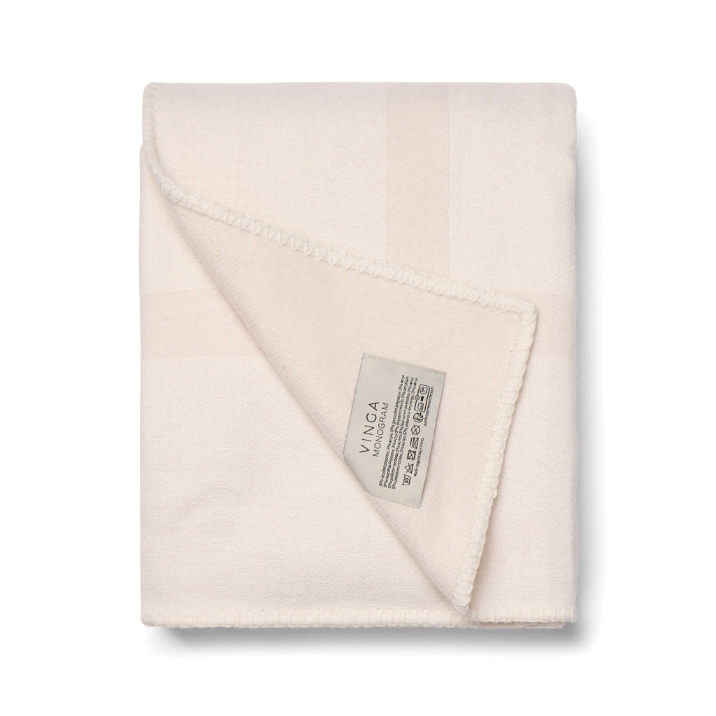 VINGA Monogram GRS blanket - Off White