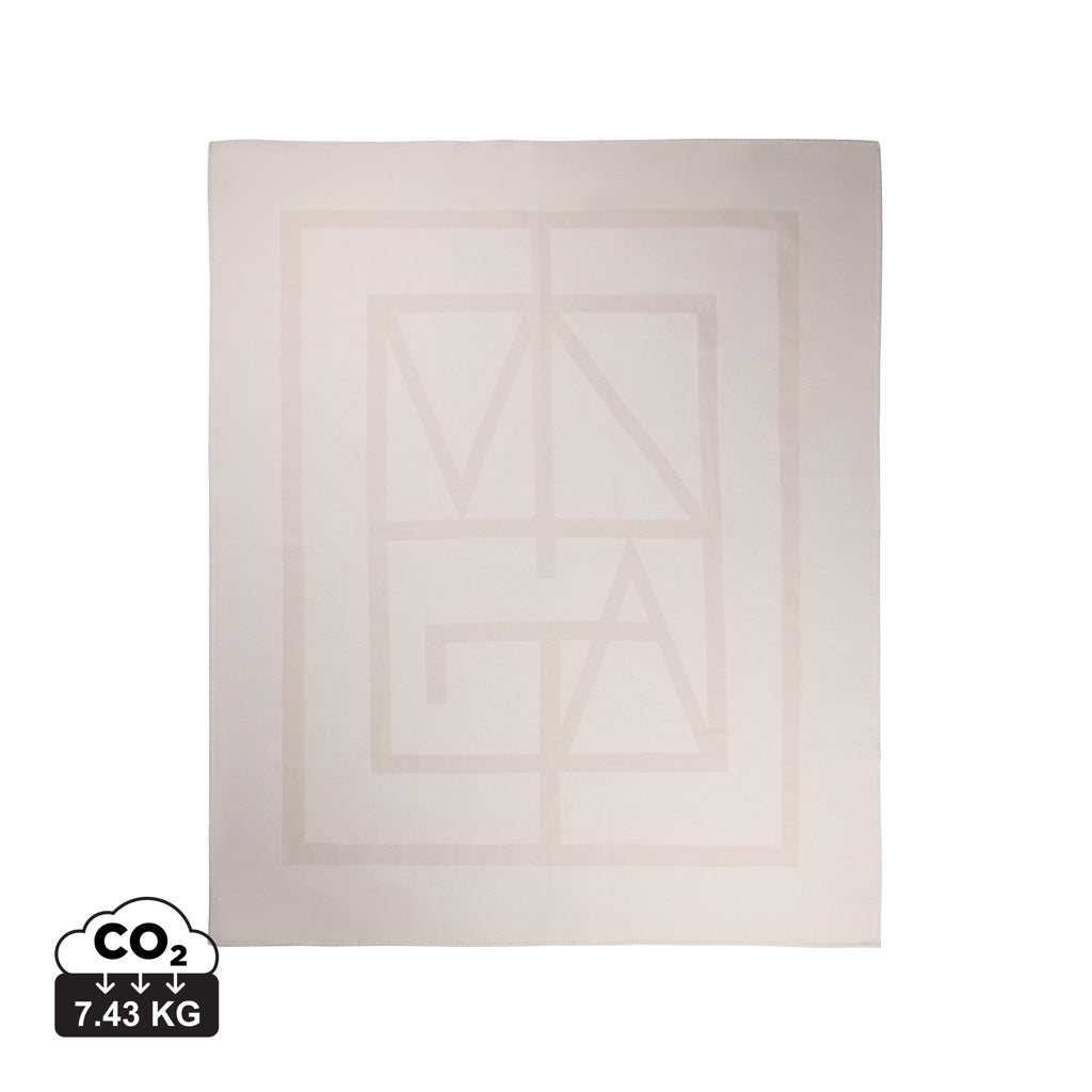 VINGA Monogram GRS blanket - Off White