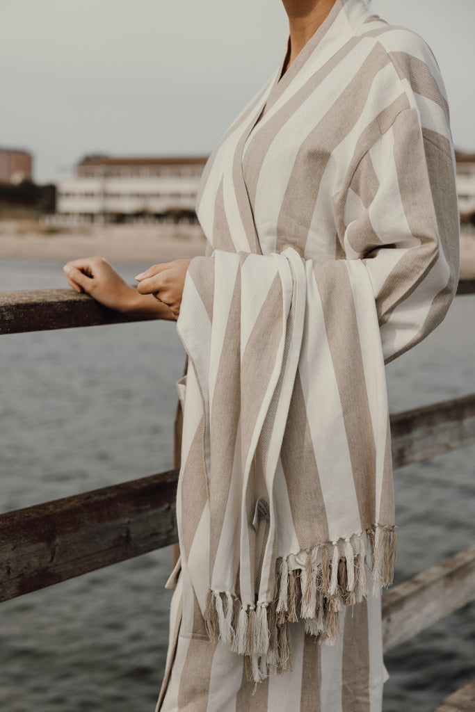 VINGA Ornos GRS hammam robe S/M - Beige