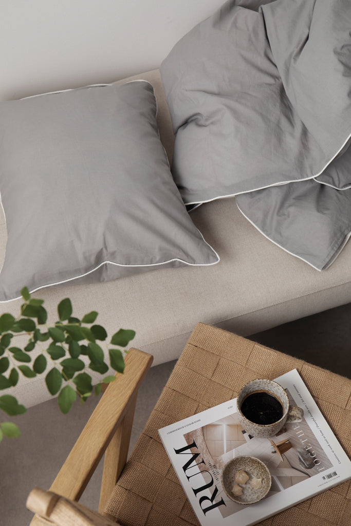 VINGA Marston OCS organic cotton bed linen, 4 pcs set - Grey