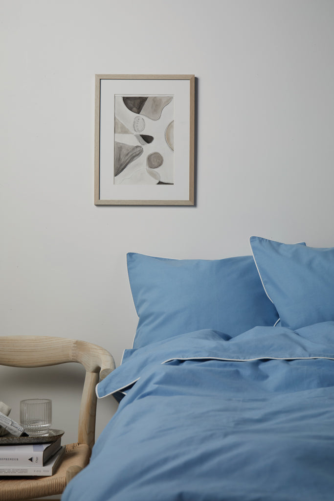 VINGA Marston OCS organic cotton bed linen, 4 pcs set - Blue